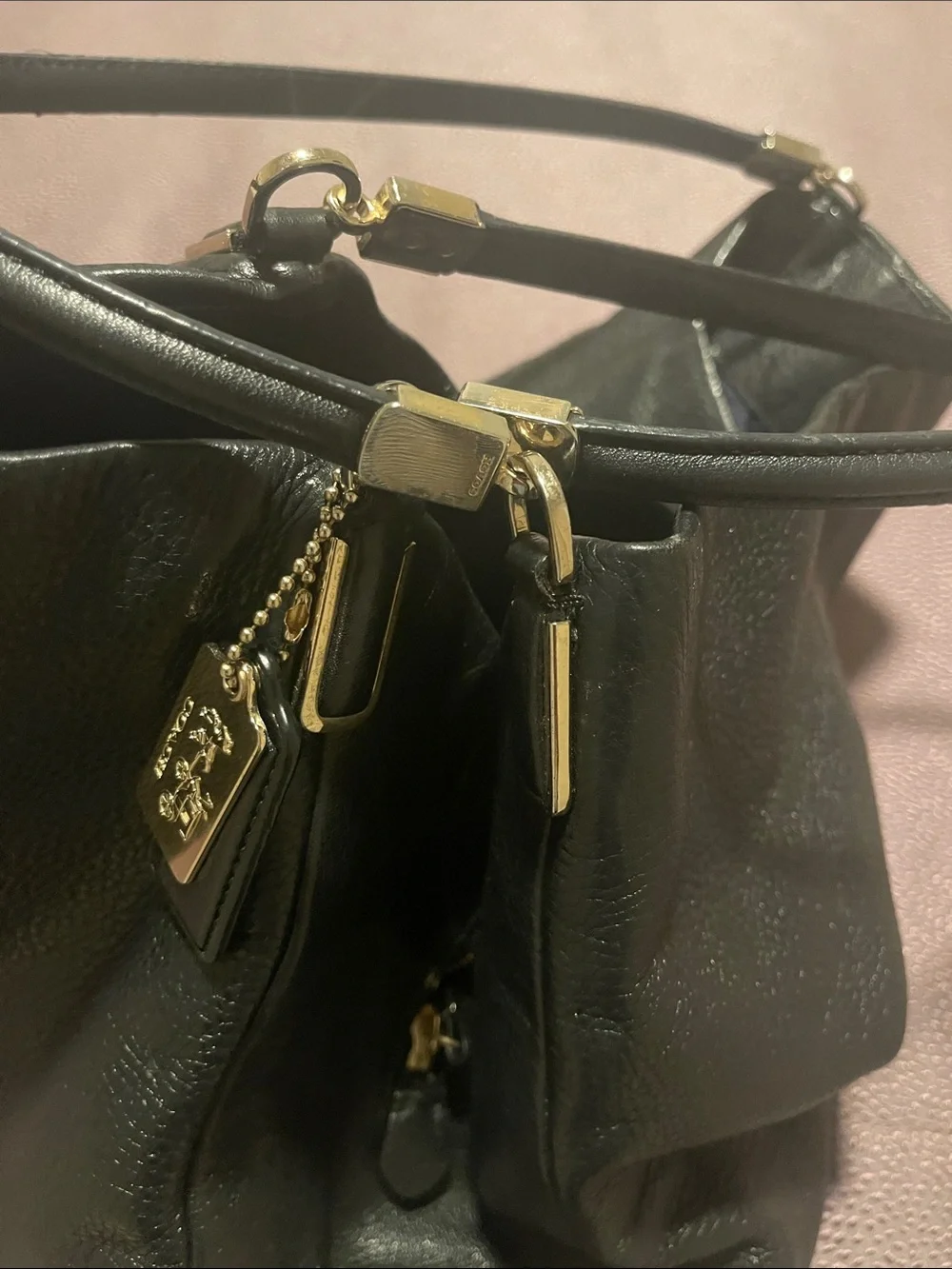 Coach Black/gold Bag